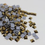 K9 Glass Crystal Loose Rhinestones Hotfix Flat Top Rectangle Shape Iron-on Rhinestones for DIY Crafts and Decoration